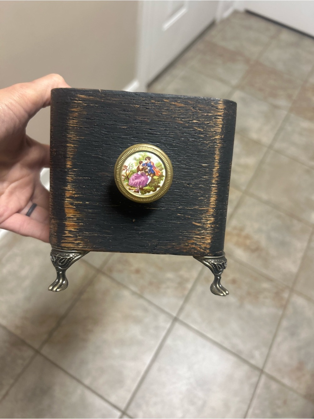 Vintage Repurposed Footed Sewing Machine Drawer